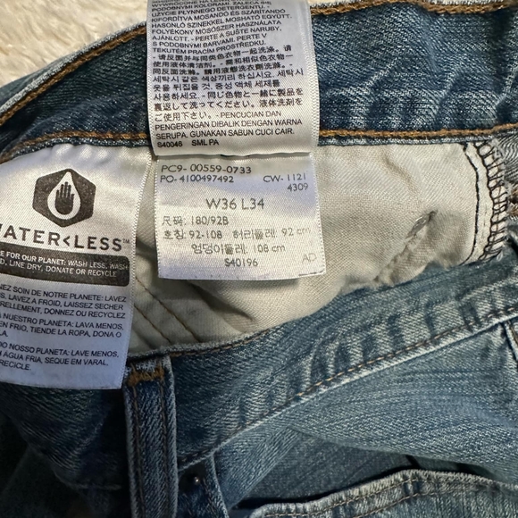 LEVI'S 559 Regular Fit Straight Leg Medium Wash Mens Denim Jean Sz. 36x34 - Picture 5 of 7